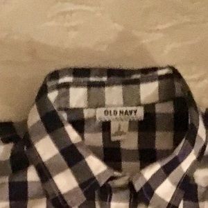 BLACK/WHITE CHECKER SHIRT NWOT